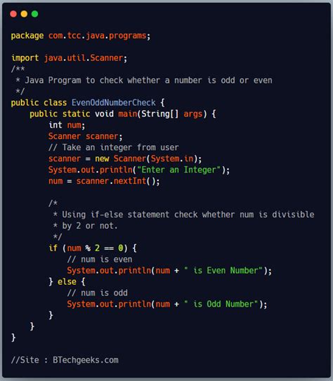 Java Program to Check Whether a Number is Even or Odd.
